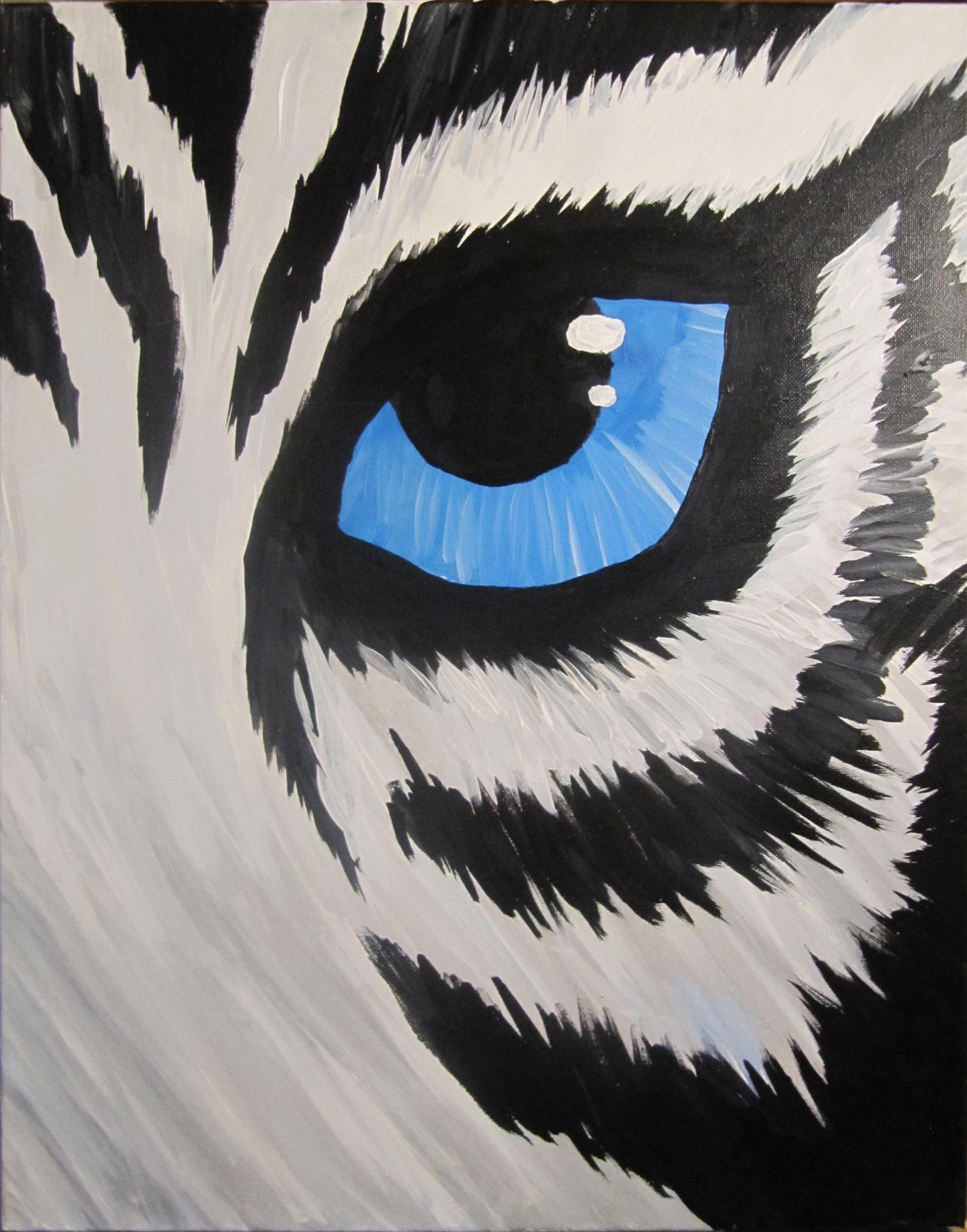 white tiger paintnite painting